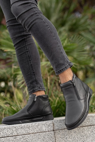 Daxtors Garantili D472 Su Ve Soğuk Geçirmez Kürklü Ortopedik Hakiki Deri Erkek Bot 22kdaf100000067-108 001