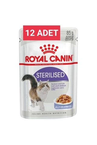 Sterilised Jelly Pouch Kısır Kedi Yaş Maması 12 Adet X 85 Gr
