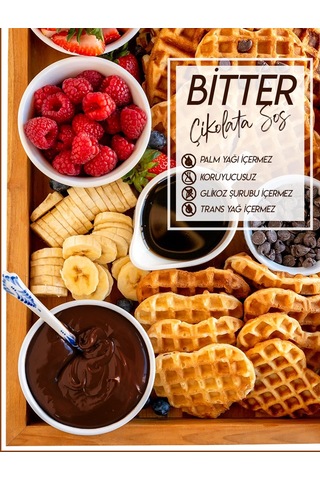Bitter Çikolata Sos- Waffle & Pankek & Tatlı & Dondurma Sos-300gr