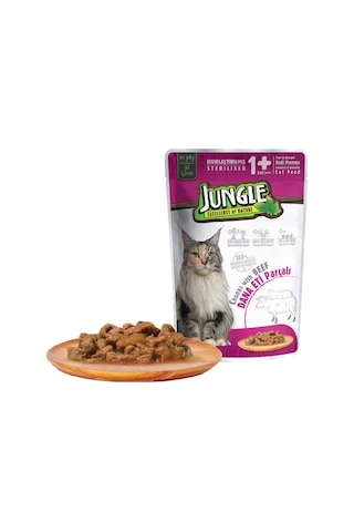 Jungle Dana Etli Jelly Pouch Kısırlaştırılmış Yetişkin Kedi Yaş Maması 100 G