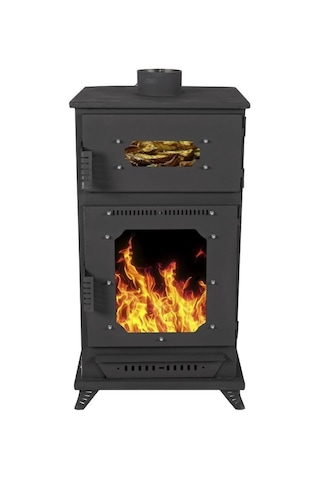 Pelet Ve Odun Sobası Ms-k003 Modeli Şömineli - Fırınlı