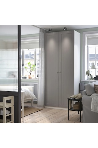 Ikea Beyaz Geniş Kapaklı Gardırop 100x60x236 Cm