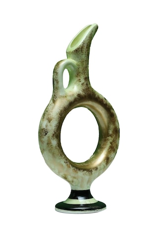 E38 El İşçiliği Halkalı Çini Vazo 30 15 Cm - 6422 Çok Renkli