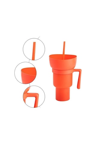 Koyu Yeşil İçecek Kupası Stadyum Bardak Ve Snack Bowl 2'si 1 Arada Snack İçecek Bardağı