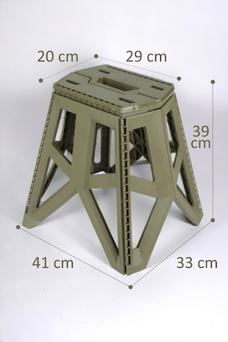 İronika Portatif Taşınabilir Katlanabilir Tank Tabure Kamp Piknik Balıkçı Plaj Taburesi Yeşil 2 Adet Yeşil