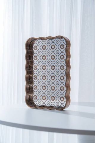 Acar Lior Poliüretan Lüx 2 Li Aynalı Tepsi 45 Cm X 39 Cm Çok Renkli
