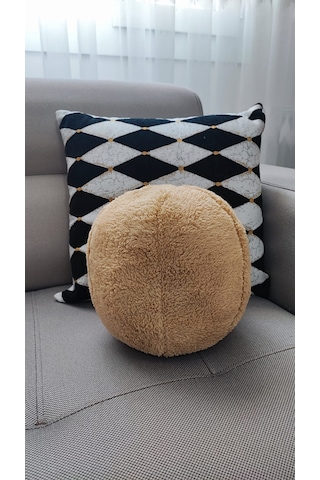 Top Kırlent Yastık 1 Büyük Hardal 42 Cm