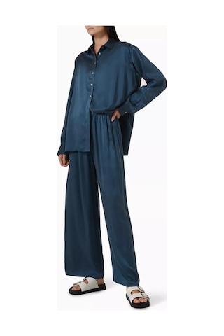 Asceno Austin Ipek Charmeuse Pantolon Aegean Blue Rahat Ve Şık Lacivert