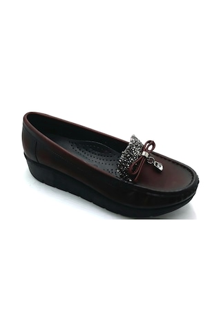 Punto 572082 Bordo Dolgu Taban Bayan Ayakkabısı Bordo