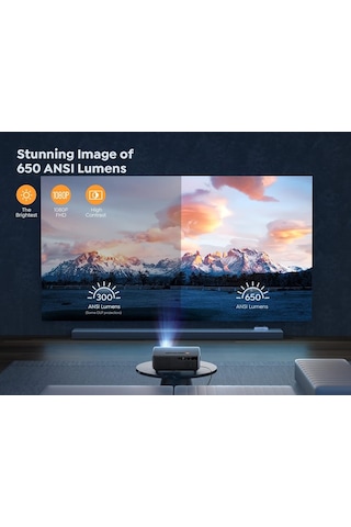 Yaber Ace K1 650 Ansı Ev Sineması Film Projektörü