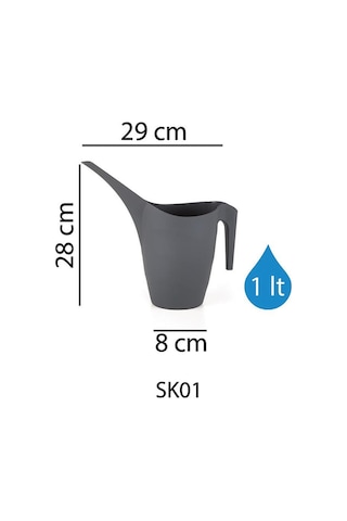 Serinova Sulama Kabı 1 Lt Antrasit