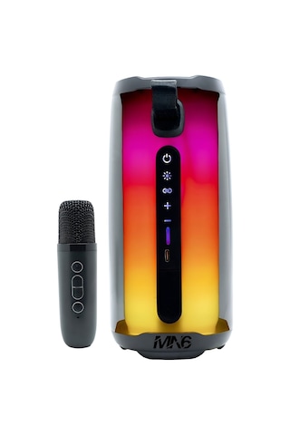 Pluse 5 Mikrofonlu Hoparlör/360 Ledli Hoparlör/dekoratif Aydınlatma/led Işıklı Gece Lambası