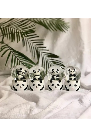 Mini Işıklı Panda Kar Küresi