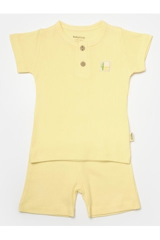 Bebek Şort Ve Tişört Takımı, Bebek Ve Yenidoğan Serisi - Csyb9041 Sarı