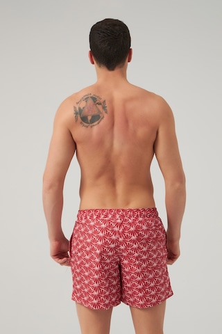 D's Damat Twn Regular Fit Kırmızı Baskılı Şort Mayo 8ec62ap03100d