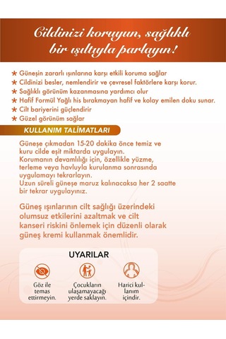 Cpiana Güneş Koruyucu Krem Spf 50+ Argan Yağı 250ml