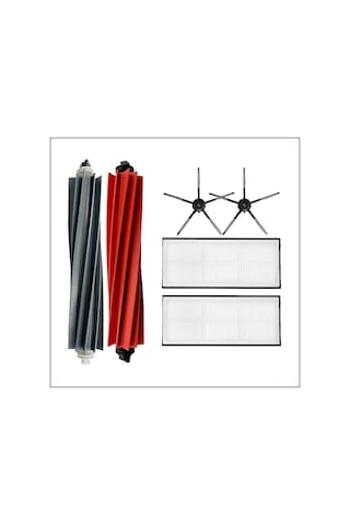 Teltree Roborock S8/s8 Plus/s8 Pro Ultra İçin Temizlik Aksesuar Seti - Rulo Fırça, Ana Fırça, Hepa Filtre, Yan Fırça, Mop Bezi