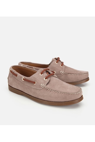 Hotiç Erkek Nubuk Deri Bej Bağcık Detaylı Günlük Loafer 02ayh319740a300 02ayh319740a300