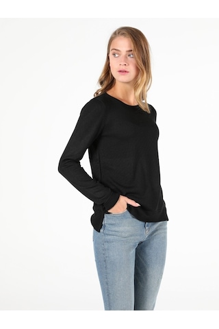Colin's Regular Fit Bisiklet Yaka Kadın Siyah Kazak CL1046444_Q1.V1_BLK