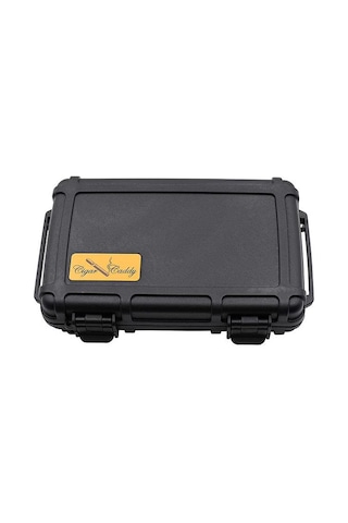 Cigar Caddy 5 XL 60 Ring Siyah Travel Humidor Puro Kutusu