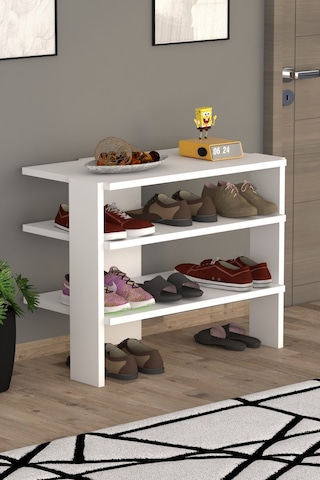 Vuhan Raflı Ayakkabılık Beyaz