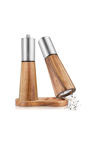 Jzcat Mutfak Paslanmaz Çelik Manuel Karabiber Öğütücü-kahverengi