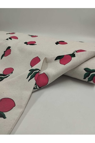 Desenli Keten Poplin Kumaş