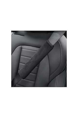 Alcantara Kumaş Oto Emniyet Kemeri Pedi - Antrasit, 4 Mm Süngerli