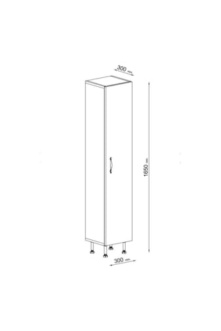 Artel Mobilya 5 Raflı Banyo Boy Dolabı Beyaz