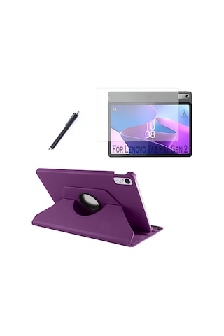 Lenovo Tab P11 2.nesil 11.5 İnç Tb-350fu Dönebilen Standlı Tablet Kılıfı + Ekran Koruyucu + Kalem Kapaklı Kılıf