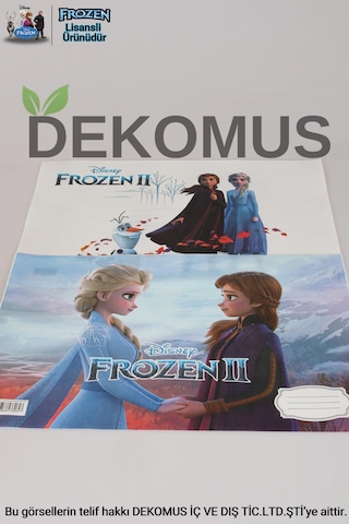 Dekomus İle Yeni Sezon Lisanslı Elsa 2'li Beslenme Örtüsü Açık Gri