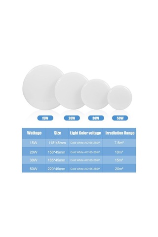Modern Led Tavan Işıkları 50w 30w 20w 15w Tavan Lambaları 220v 230v 20w Cold White