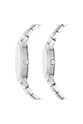 Armani Exchange Ax7180set Erkek Kol Saati Ve Kadın Kol Saati Metalik Gri