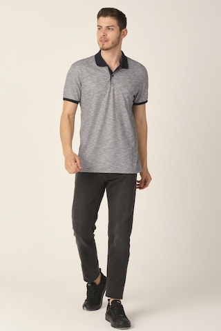 Alexander Gardi Alexandergardı Jakarlı Polo Yaka T-Shirt (E21-8101) (553756011)