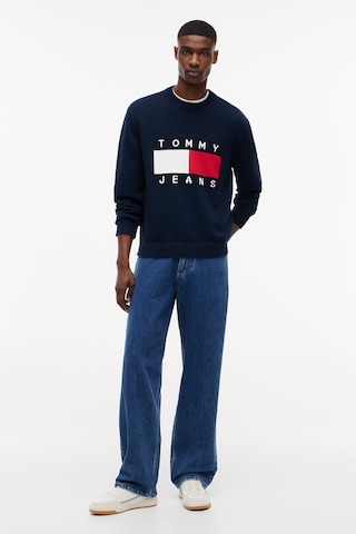 Tommy Hilfiger Tjm Reg Flag Sweater Cnck Erkek Mavi Kazak - Dm0dm23413