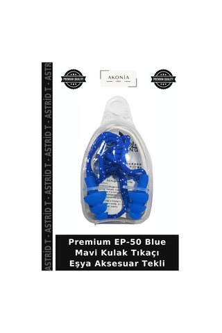 Premium Ep-50 Blue Mavi Kulak Tıkaçı Eşya Aksesuar Tekli