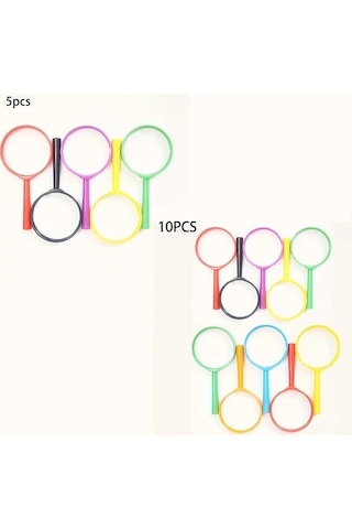 Trendooze 5 Adet Mini El Büyüteci Plastik Taşınabilir Mercek Outdoor Eğlence Aracı Sunshine022 Model