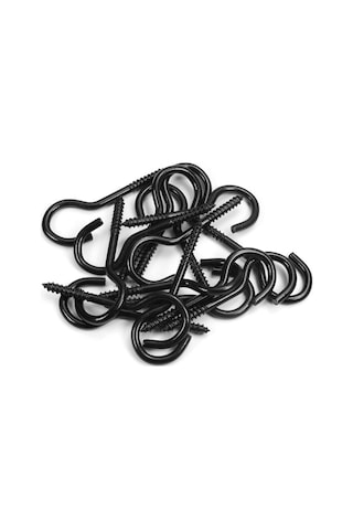 16pcs 2.17 'uzunluk Tavan Bardakları Kancalar Demir Vidalı Askılı Kanca Göz Şekli Yüzük Kancaları 24 x 28 x 20 MM