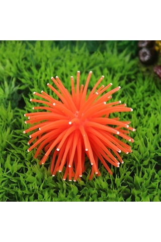 Sones Akvaryum Makaleleri Dekorasyon Tpr Simülasyon Deniz Kestanesi Topu Mercan Noktalı, Boyut: L, Çap: 13cm