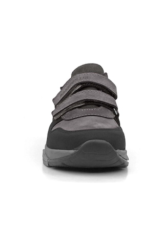 Ortopedikal 3880 Rakerplus Hakiki Deri Koyu Gri-siyah Çocuk Sneakers Spor Ayakkabı Cırtlı Koyu Gri-siyah