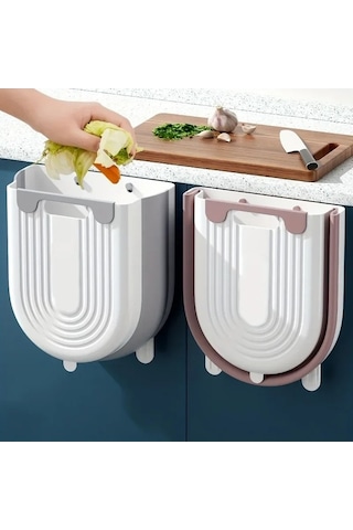 Maoyaya Mutfak Katlanır Asılı Çöp Tenekesi Ev Banyo Dolabı Duvara Monte Çok Renkli, Pratik Tasarım Çok Renkli