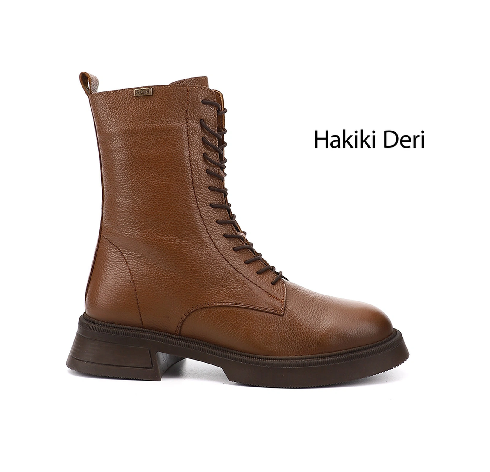 Gönderi(R) Gönderi R Kadın Taba Floter Fermuarlı Kalın Taban Hakiki Deri Postal Bot Dkzb61351455 Taba Floter