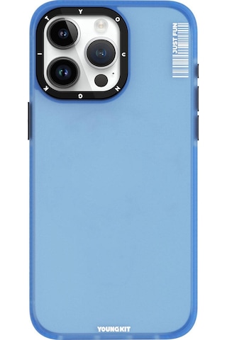 Apple Uyumlu iPhone 15 Pro Max Kılıf Buzlu Mat Tasarım Youngkit Colored Sand Serisi Kapak Siyah