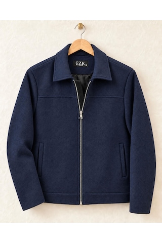 Classics Men Claassics Men Erkek Oversize Kısa Kaşe Kaban Ceket - 7794 Lacivert