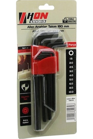 Hon Alyan Anahtar Takımı 180 Mm 9 Parça