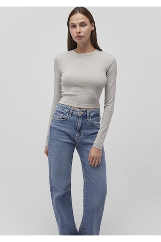 Mavi - 2li Uzun Kollu Crop Basic Tişört 1613021-88467 Gri