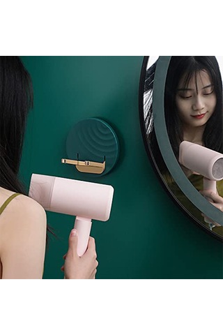 Moveevo Saç Kurutma Makinesi Tutucusu Yapışkanlı Saç Kurutma Makinesi Tutucusu Duvara Monte Saç Kurutma Makinesi Tutucusu Yeşil