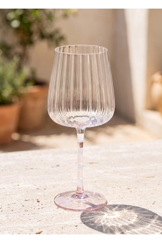 The Mia Şarap Kadehi Pembe Beyaz 500 Ml Çok Renkli