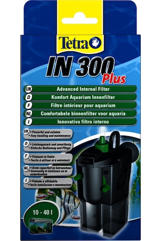 Tetra In 300 Plus İç Filtre 150 300 L/h Çift Süngerli Sessiz Akvaryum Filtresi