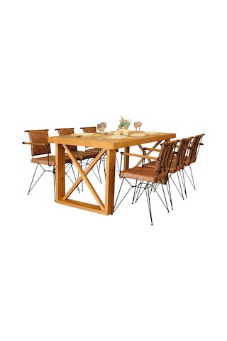 Neiwel Mai X Doğal Ahşap Yemek Masası-70-120 Açık Ceviz